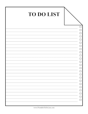 Blank Page To Do List