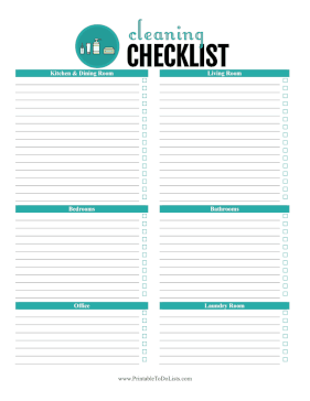 Cleaning Checklist