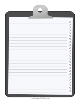 Clipboard Checklist