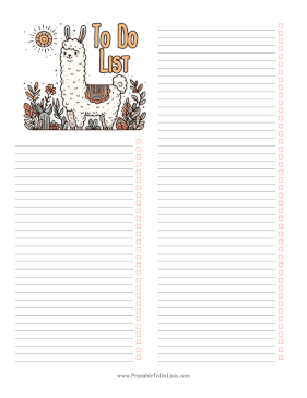 Llama To Do List