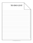 Printable Blank Page To Do List