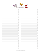 Printable Butterfly Checklist