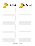 Printable Cat To Do List