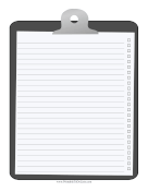 Printable Clipboard Checklist