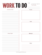 Printable Daily Work To Do List