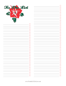 Printable Hawaiian Flower To Do List