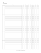Printable Weekly Chore Chart for Multiple People